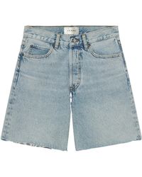 FRAME - High Waist Denim Shorts - Lyst