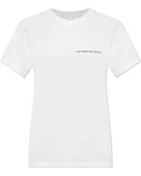 Victoria Beckham - Logo Printed Crewneck T-Shirt - Lyst