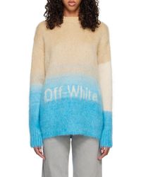 Off-White c/o Virgil Abloh - Helvetia Logo Intarsia-Knit Jumper - Lyst