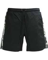 Off-White c/o Virgil Abloh - Logo-Tape Swim Shorts - Lyst