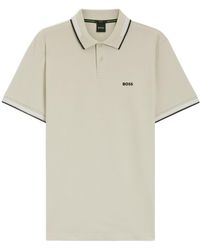BOSS - Slim Fit Tipped Polo Shirt - Lyst