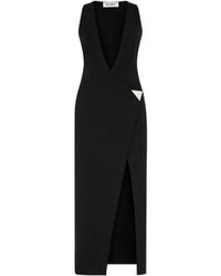 The Attico - The Logo Plaque Sleeveless Dress - Lyst