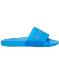 Burberry - Logo-Embossed Rubber Slides - Lyst