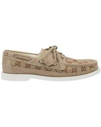 Gucci - Gg Supreme Monogrammed Boat Loafers - Lyst