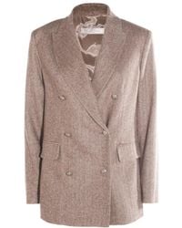 Antonelli - Double-Breasted Long-Sleeved Jacket - Lyst