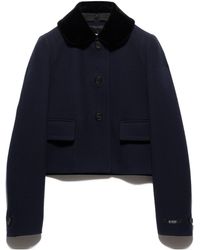 Prada - Single-Breasted Natté Fabric Jacket - Lyst