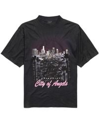 Balenciaga - Oversized Cotton Printed T-Shirt - Lyst