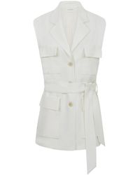 P.A.R.O.S.H. - Pocket Belted Waistcoat - Lyst