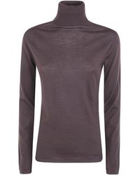 D.exterior - Ribbed-Knit Turtleneck Sweater - Lyst