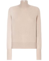 Pinko - Ribbed-Trim High-Neck Sweater - Lyst