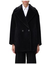 Max Mara - Double-Breasted Long-Sleeved Wool Coat - Lyst