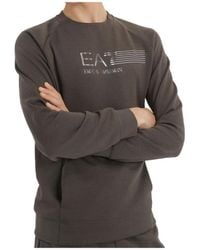 EA7 - Logo Printed Round Neck Sweater - Lyst