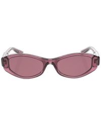 Balenciaga - Logo Oval-Frame Sunglasses - Lyst