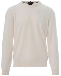 BOSS - Logo-Embroidered Cotton Jumper - Lyst