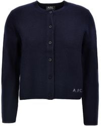 A.P.C. - Mila Button-Up Knitted Cardigan - Lyst