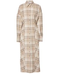 The Attico - Checked Cotton-Blend Shirt Dress - Lyst