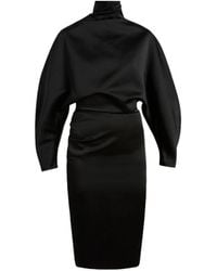 KHAITE - High-Neck Long-Sleeve Dress - Lyst