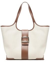 Roger Vivier - Buckle Detailed Shopping Bag - Lyst