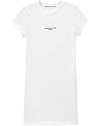 Alexander Wang - Logo-Print Mini Dress - Lyst