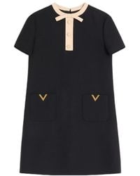 Valentino - Crepe Couture Short Dress - Lyst