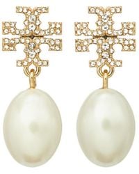 Tory Burch - Kira Pearl Drop Earrings - Lyst