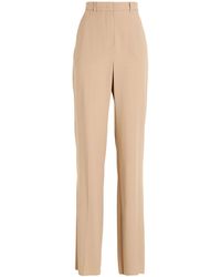 Max Mara - Solid-Colored Straight-Leg Pants - Lyst