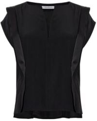 Max Mara - V-Neck Panel Blouse - Lyst