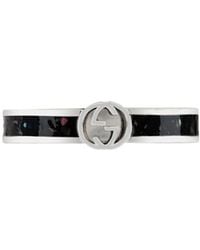 Gucci - Interlocking G Enamel Ring - Lyst