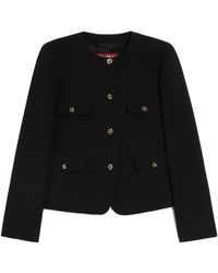 Max Mara - Studio Buttoned Crewneck Jacket - Lyst