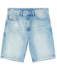 DIESEL - D-Fin Slim Denim Shorts - Lyst