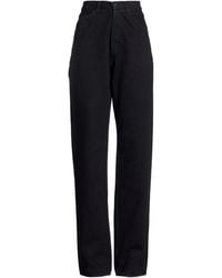 Saint Laurent - Solid Color Straight-Leg Trousers - Lyst
