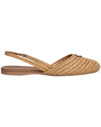 Prada - Triangle-Logo Crochet Ballet Flats - Lyst