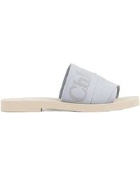 Chloé - Chloé Woody Open Toe Slip-On Slides - Lyst