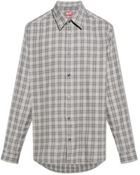 DIESEL - S Pierr Checked Shirt - Lyst