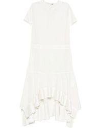 Sacai - Ruffled Asymmetric Crewneck Dress - Lyst