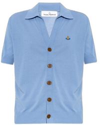 Vivienne Westwood - Buttoned Short-Sleeve Knitted Sweater - Lyst