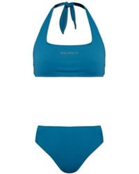 Balmain - Halter Neck Two-Piece Swimsuit - Lyst