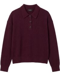 Anine Bing - Long-Sleeved Knitted Polo Jumper - Lyst