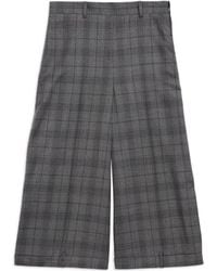 Balenciaga - Checked Deconstructed Long Shorts - Lyst