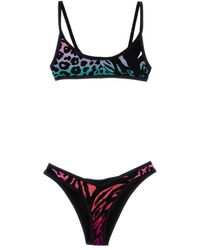 The Attico - Animal Print Bikini Beachwear - Lyst