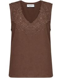 Blugirl Blumarine - Embellished V-Neck Top - Lyst