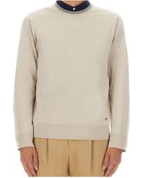 Paul Smith - Ps Paul Smith Contrast-Collar Jumper - Lyst
