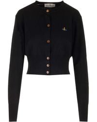 Vivienne Westwood - Orb Embroidered Knitted Cardigan - Lyst