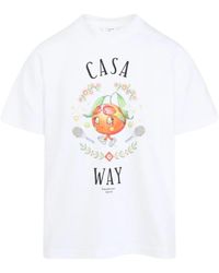 CASABLANCA - Casa Way Kawaii Printed T-Shirt - Lyst