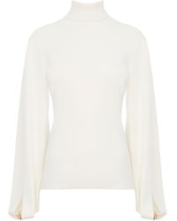 Chloé - Chloé Mock-Neck Knitted Jumper - Lyst