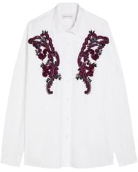 Dries Van Noten - Casia Embellished Cotton-Poplin Shirt - Lyst