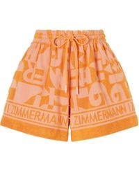 Zimmermann - Jacquard-Knit Cotton-Terry Shorts - Lyst