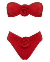 LaRevêche - Derya Floral-Appliqué Bikini - Lyst