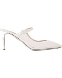 Aquazzura - Satin-Trimmed Tulle Mules - Lyst