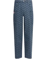 KENZO - All-Over Patterned Wide-Leg Jeans - Lyst